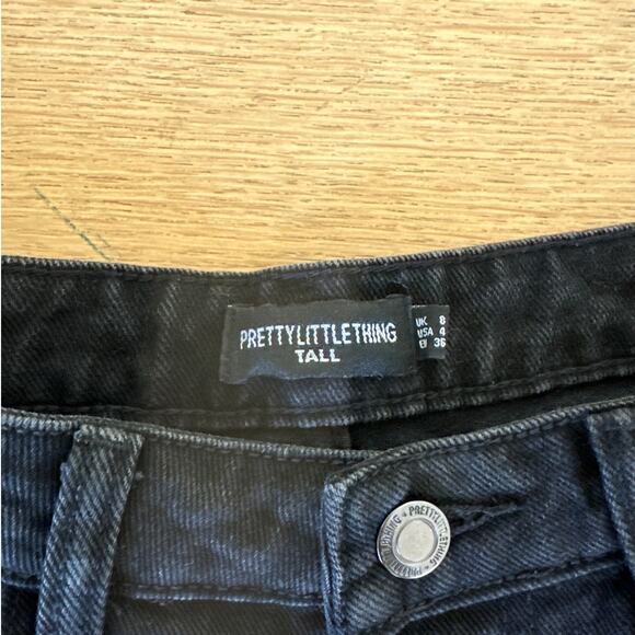 PrettyLittleThing - Denim Cargo Jeans Tall in Black - Picture 3 of 4
